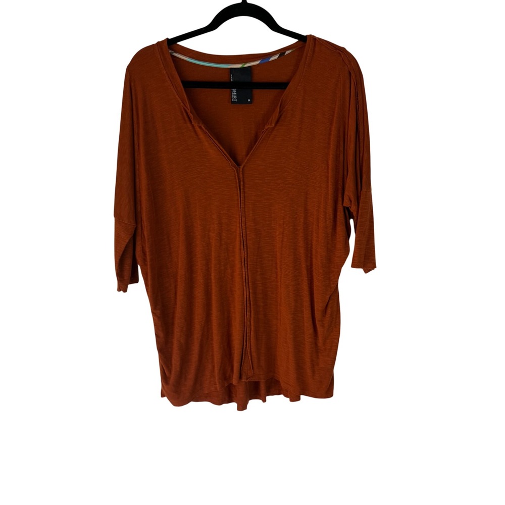 Dolan T Shirt Women M Orange V Neck Dolman Sleeve Casual Basic Top Boho Western